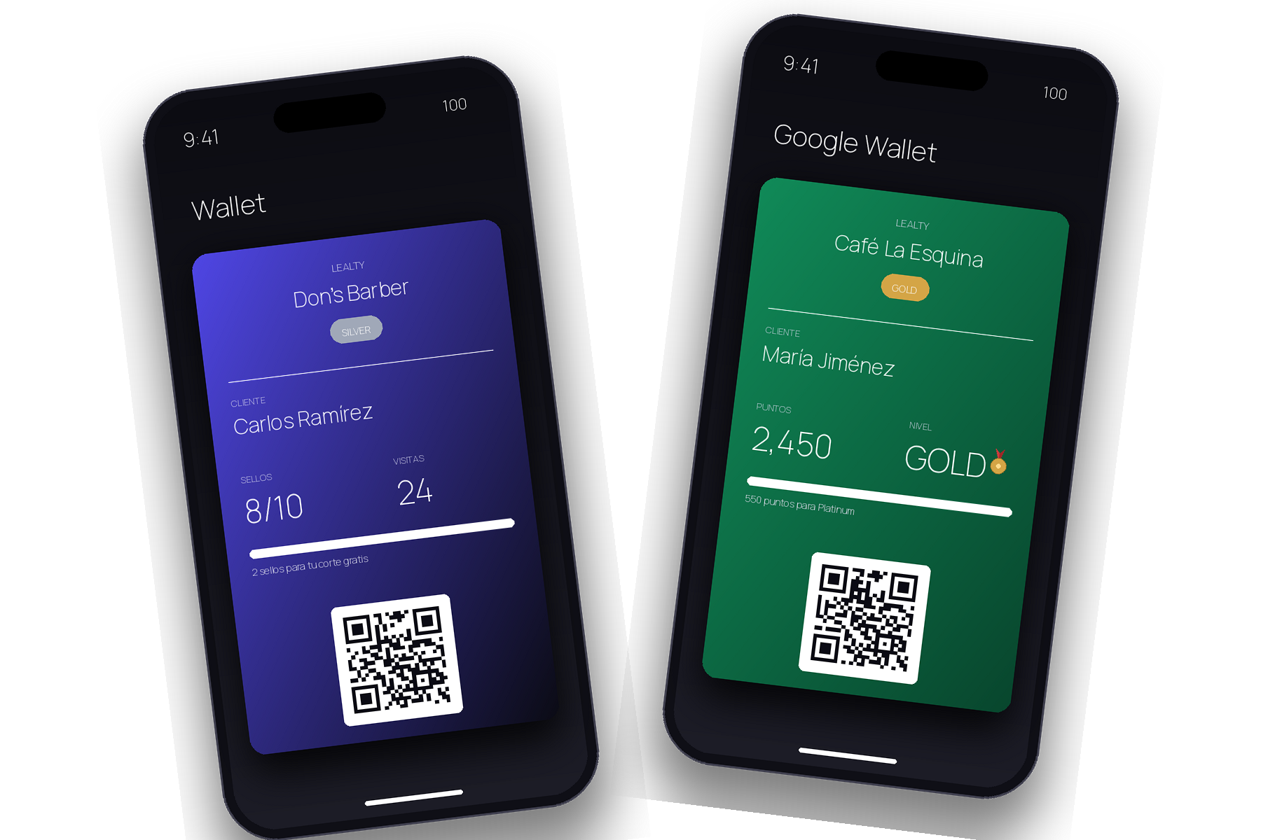 Apple Wallet y Google Wallet con tarjetas de fidelidad Lealty